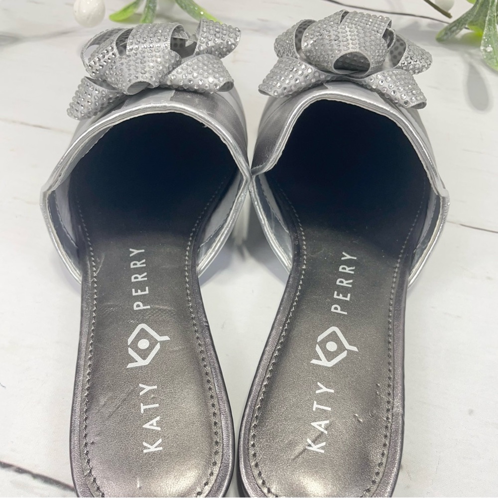 NWOT Katy Perry Gunmetal Christmas present The Stephanie Mule 6 M - Picture 6 of 9